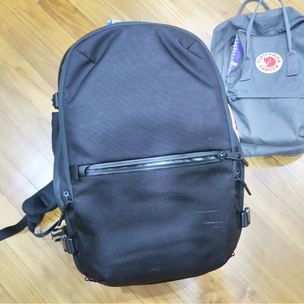 Aer Black Travel Backpack with Front Zipper